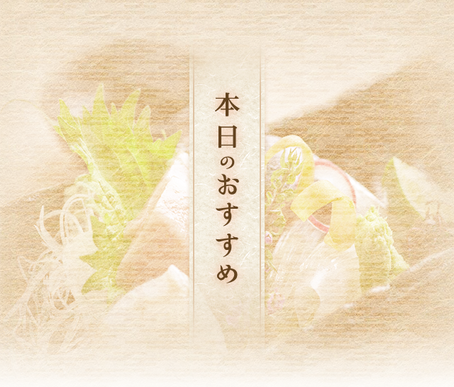 本日のおすすめ